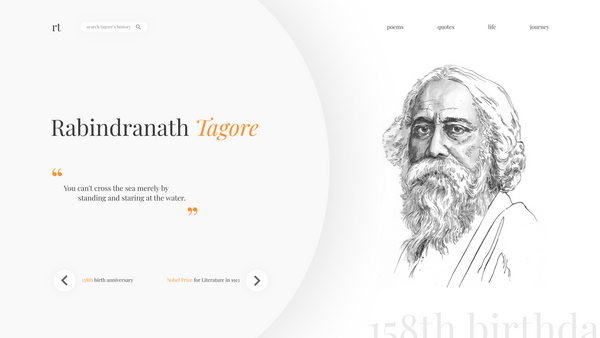 Rabindranath Tagore UI Design