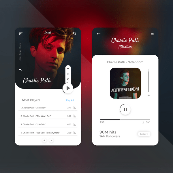 Mobile Music Player UI